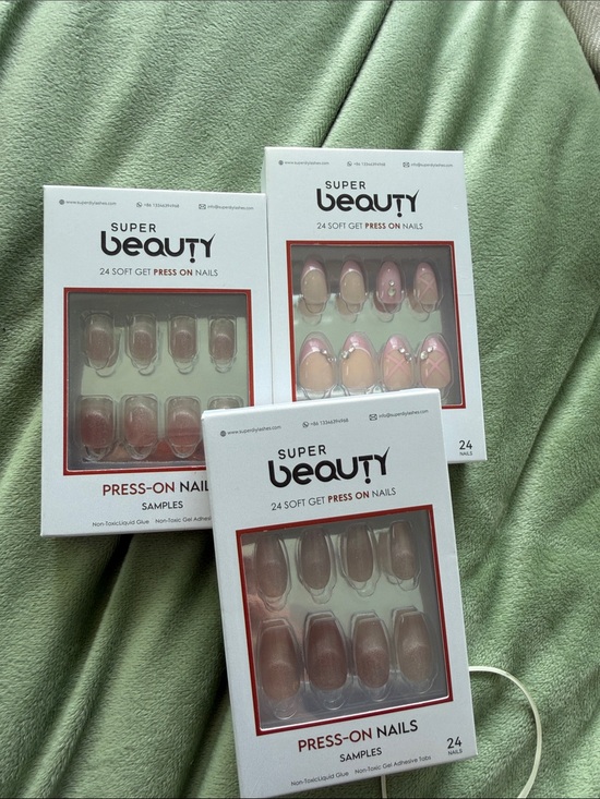 super beauty Other - Press in nails 3 pack NEW